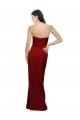 Straight Pencil Skirt Long Sweetheart Crepe Formal Dress with High Side Split