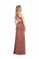 Plunging Neckline Velvet Maxi Formal Dress with Criss Cross Open Back