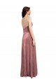 Low Scoop Back Long V-Neck Velvet Semi Formal Dress