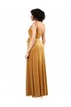 Romantic Velvet Floor Length Formal Dress with Wrap Detail