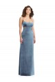 Spaghetti Strap Long Full Length Velvet Maxi Formal Dress
